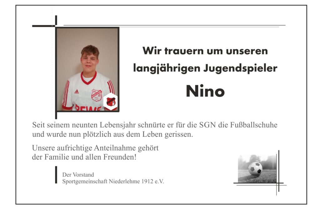 Trauer um Nino